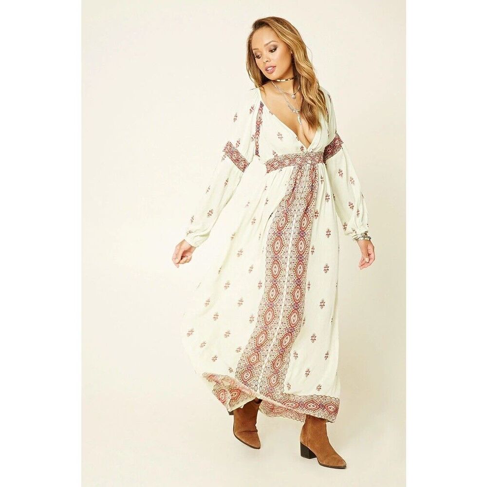 NWT Raga Abstract Maxi Dress Size Large